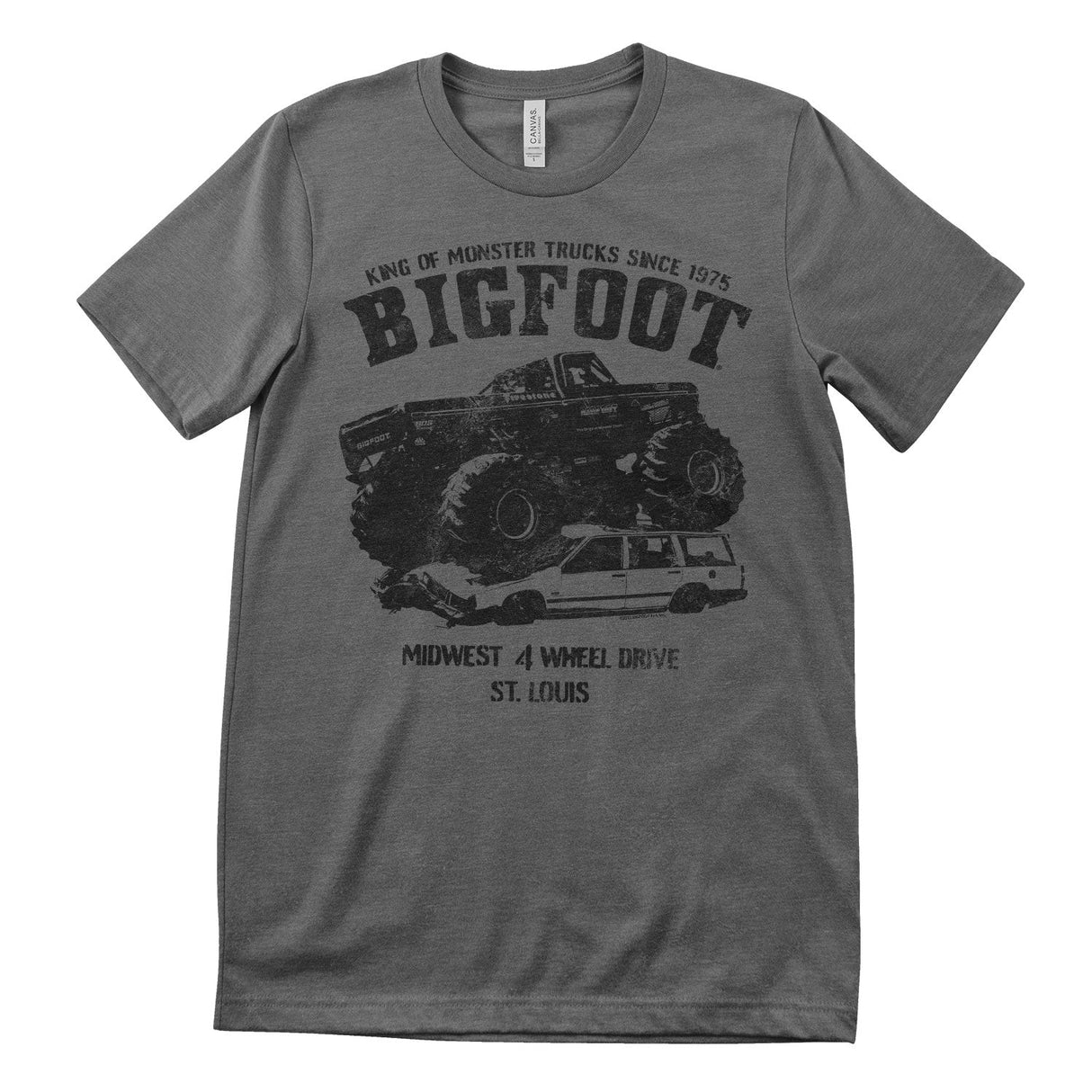 BIGFOOT Monster Car Crush T-Shirt showcasing Monster Car Crush design
