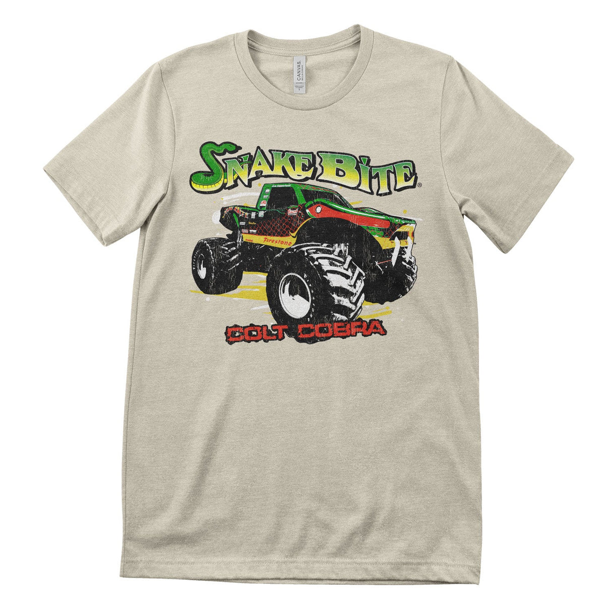 Snake Bite - Colt Cobra Monster Truck T-Shirt showcasing Snake Bite - Colt Cobra Monster Truck design