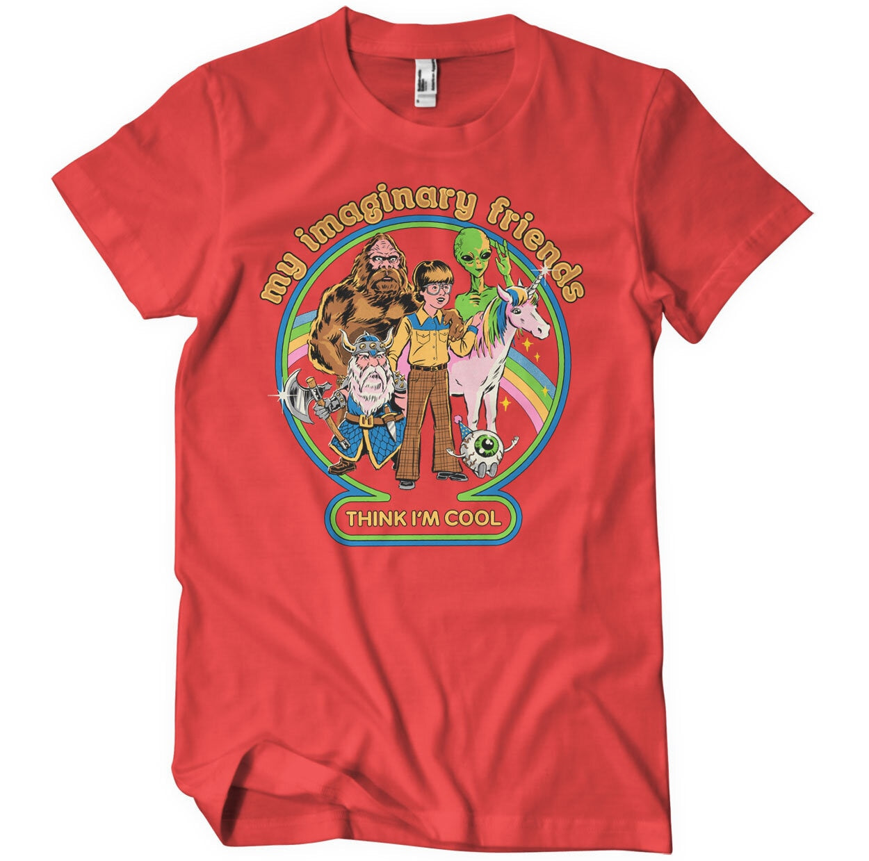 Steven Rhodes - My Imaginary Friends Think I'm Cool Mens T-Shirt