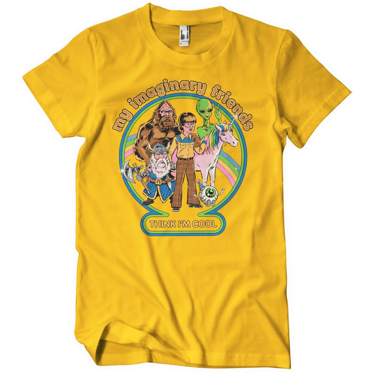 Steven Rhodes - My Imaginary Friends Think I'm Cool Mens T-Shirt