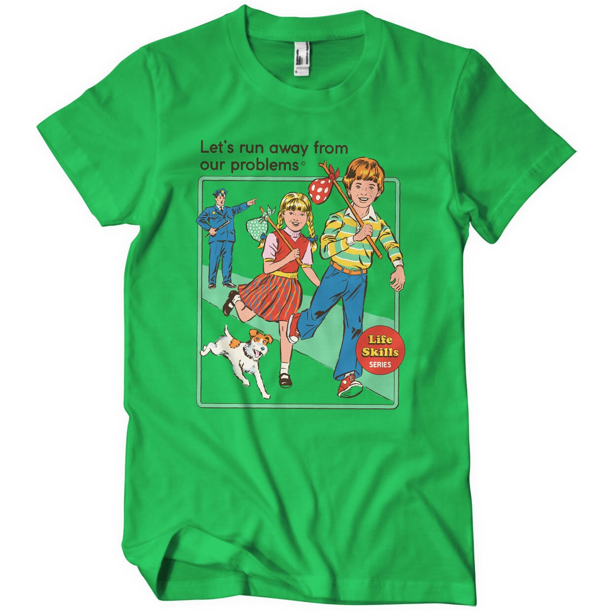 Steven Rhodes - Let's Run Away from Our Problems Mens T-Shirt