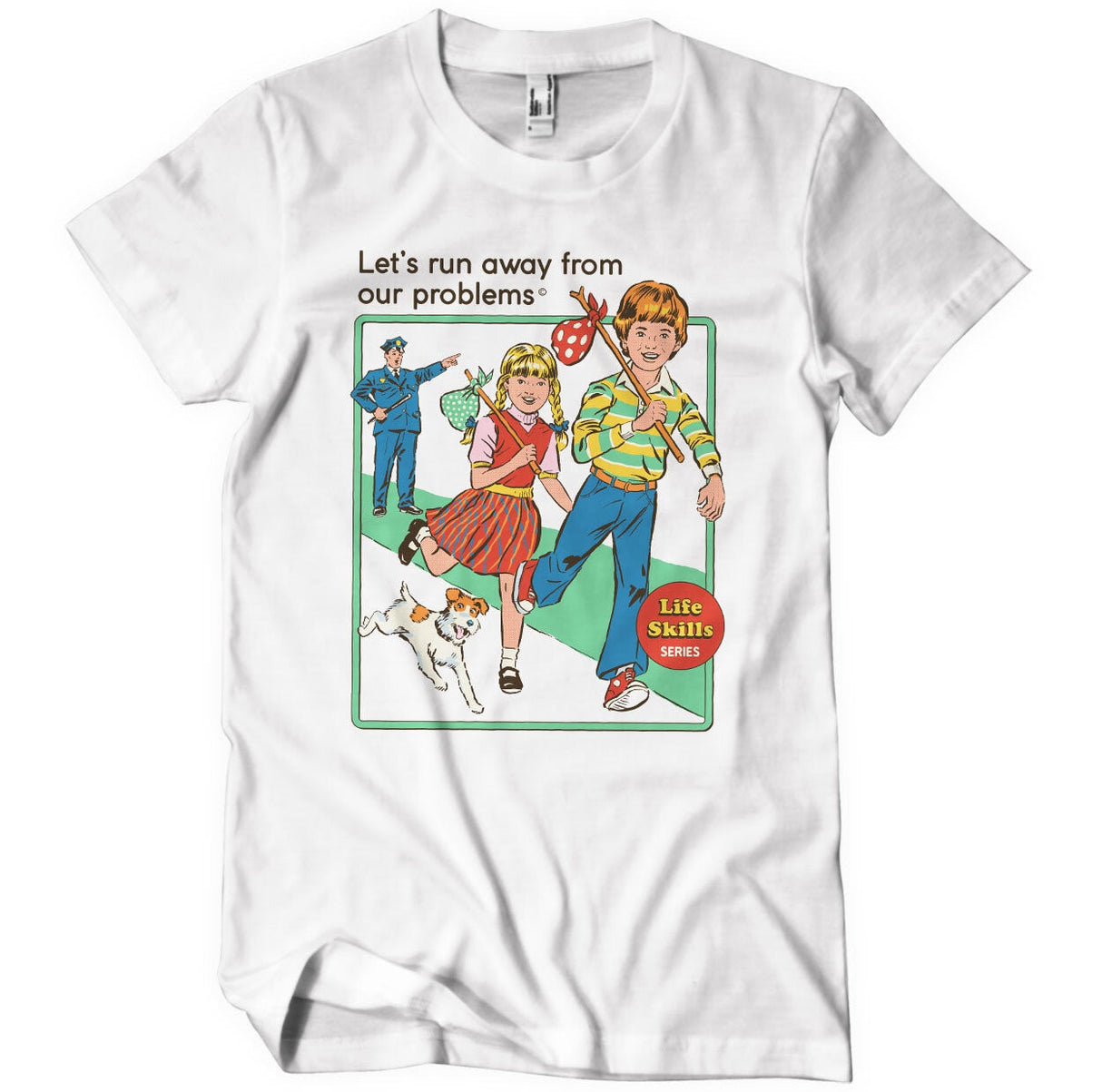 Steven Rhodes - Let's Run Away from Our Problems Mens T-Shirt