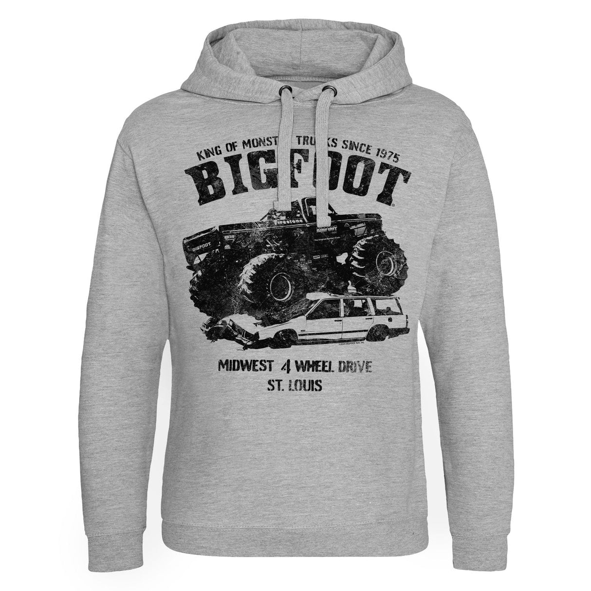 BIGFOOT Monster Car Crush Epic Hoodie showcasing Monster Car Crush design
