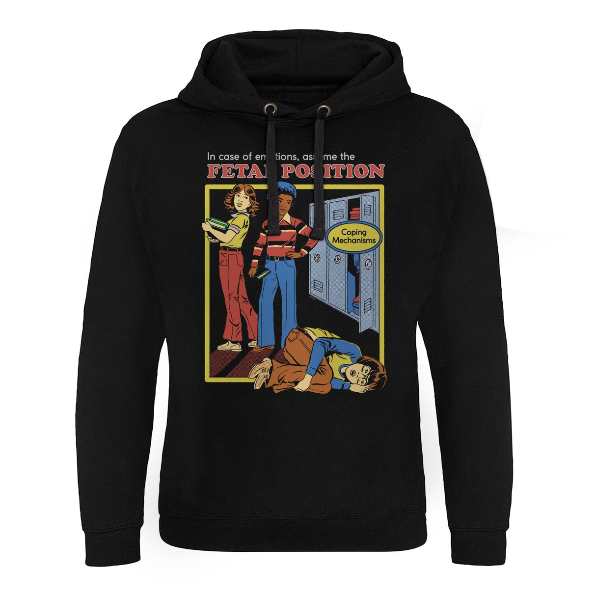 The Fetal Position Epic Hoodie showcasing The Fetal Position design