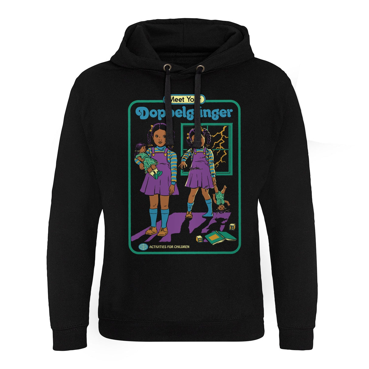 Meet Your Doppelgänger Epic Hoodie showcasing Meet Your Doppelgänger design
