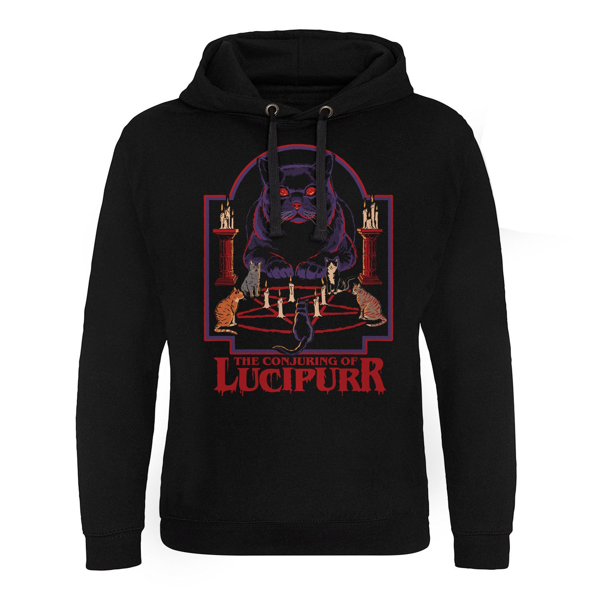 Lucipurr Epic Hoodie showcasing Lucipurr design