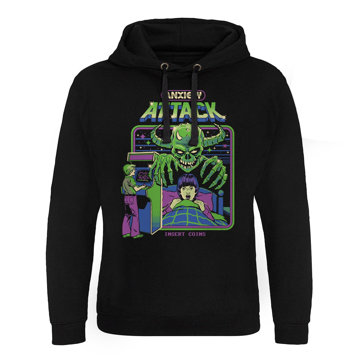 Anxiety Attack Epic Hoodie showcasing Anxiety Attack design