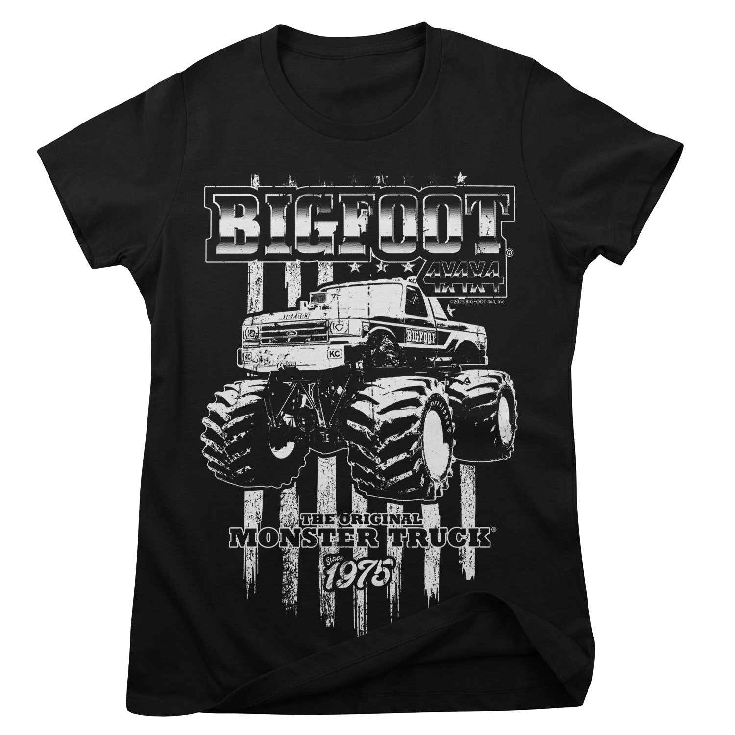 BIGFOOT American Monster Truck Girly Tee showcasing American Monster Truck design