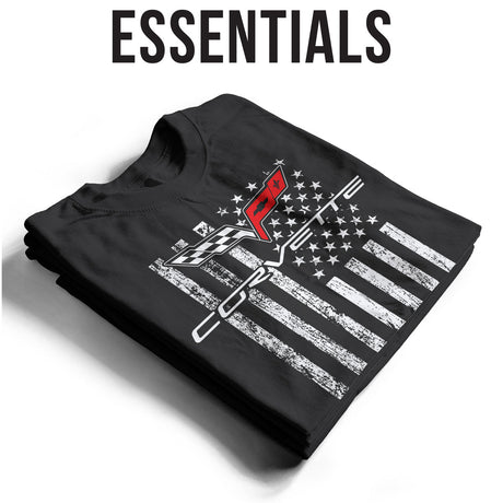 Corvette - Made In The USA Bulk T-Shirt showcasing Corvette - Made In The USA Bulk design