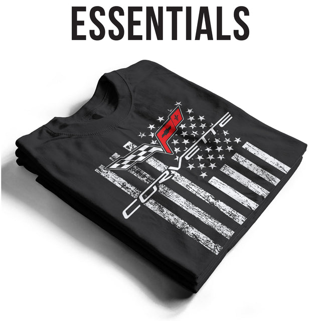 Corvette - Made In The USA Bulk T-Shirt showcasing Corvette - Made In The USA Bulk design