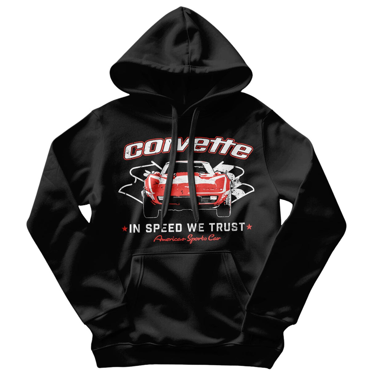 Corvette - In Speed We Trust Hoodie showcasing Corvette - In Speed We Trust design