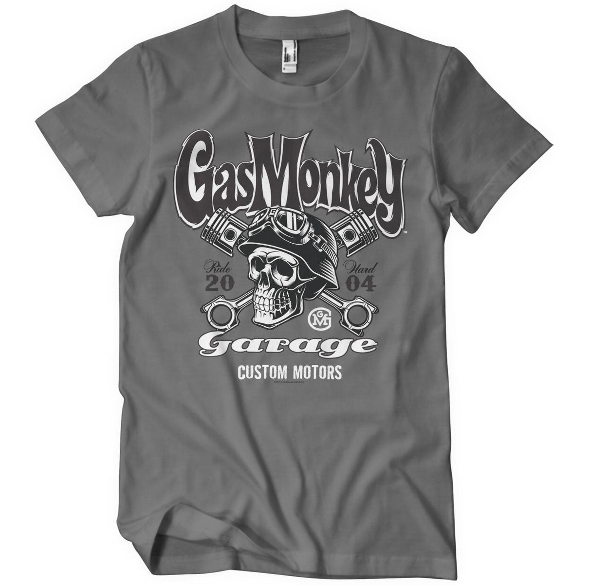 Gas Monkey Garage - Custom Motors Skull Mens T-Shirt