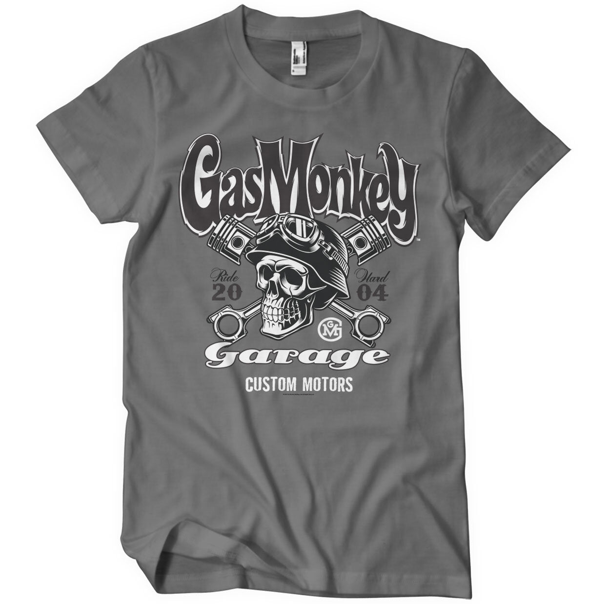 Gas Monkey Garage - Custom Motors Skull Mens T-Shirt