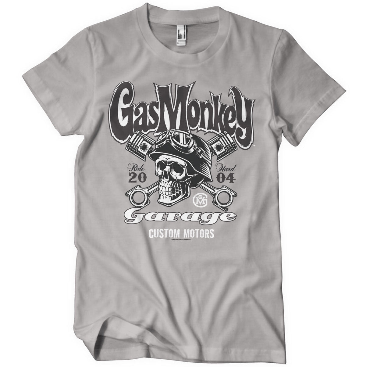Gas Monkey Garage - Custom Motors Skull Mens T-Shirt