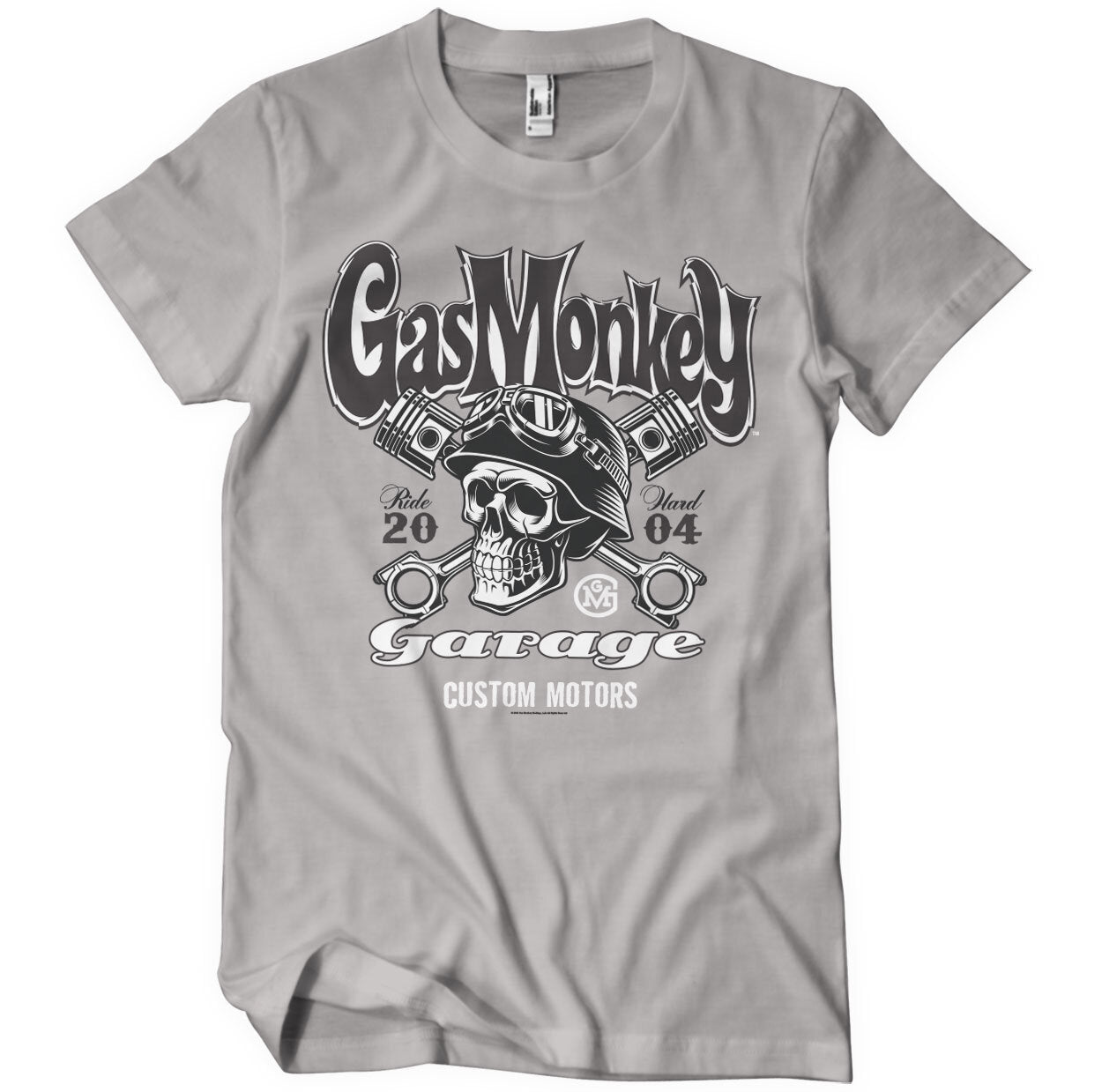 Gas Monkey Garage - Custom Motors Skull Mens T-Shirt