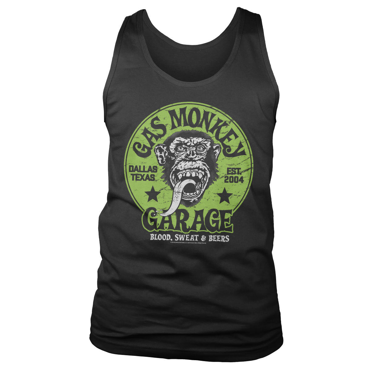 Gas Monkey Garage - Green Logo Mens Tank Top Vest