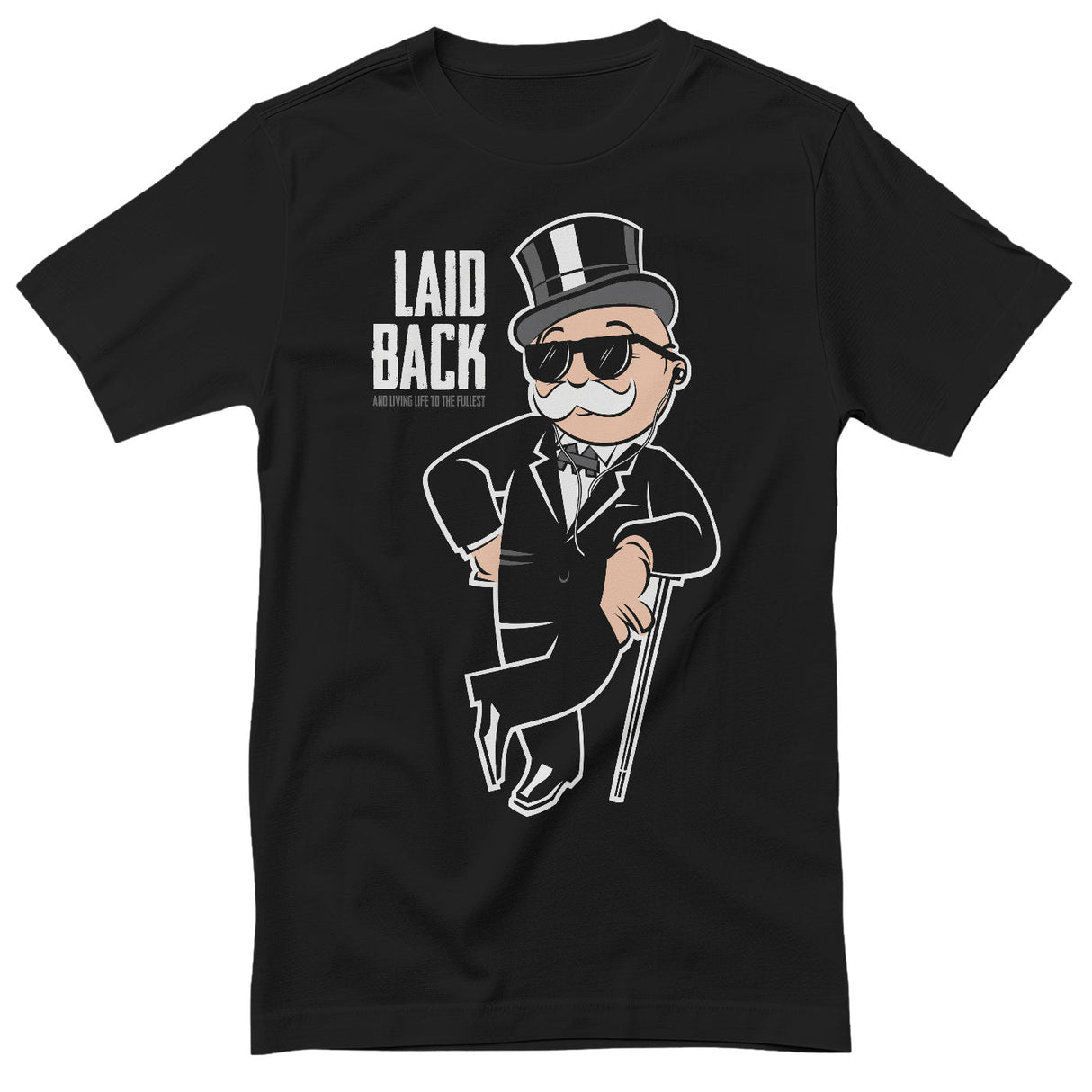 Mr Monopoly - Laid Back T-Shirt showcasing Mr Monopoly - Laid Back design