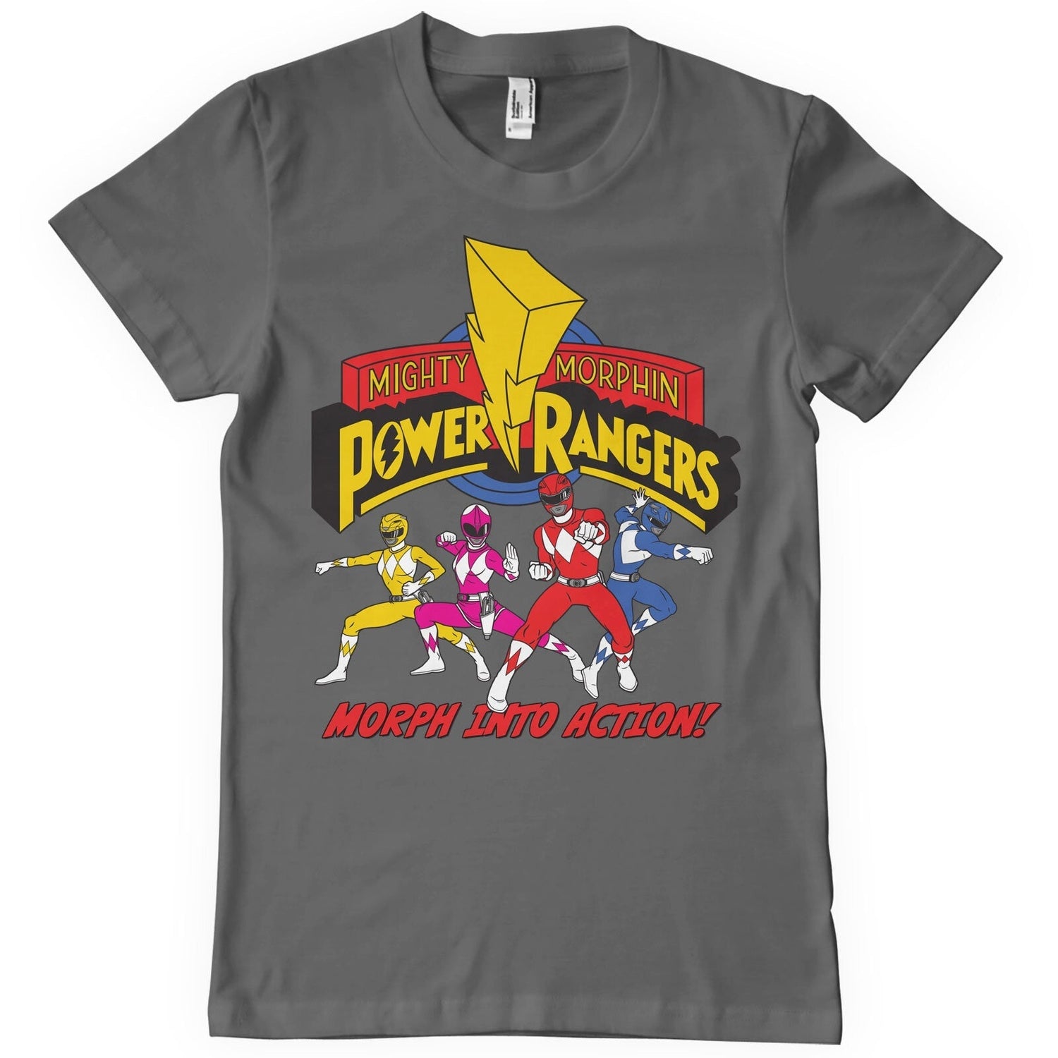 Power Rangers - Morph Into Action Mens T-Shirt