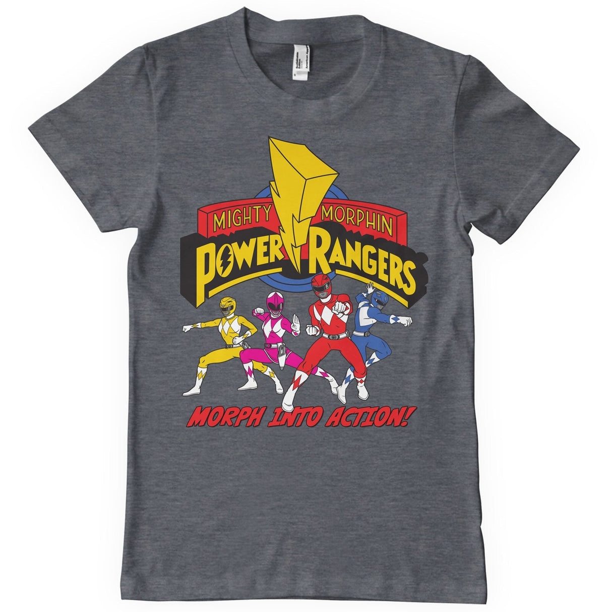Power Rangers - Morph Into Action Mens T-Shirt