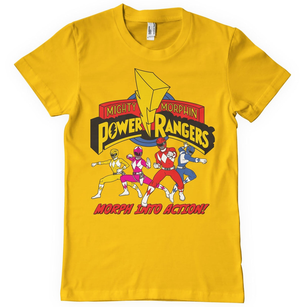 Power Rangers - Morph Into Action Mens T-Shirt