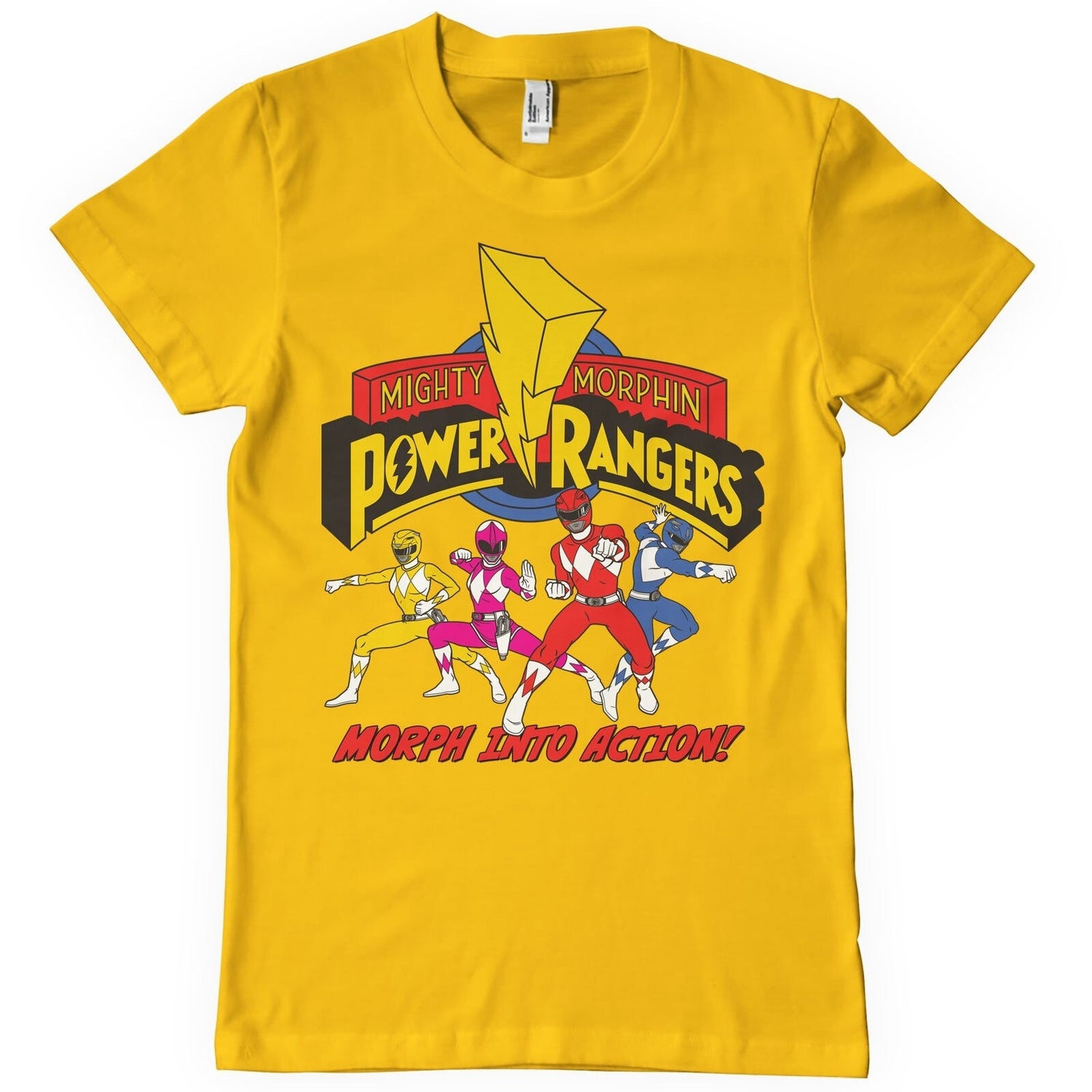 Power Rangers - Morph Into Action Mens T-Shirt