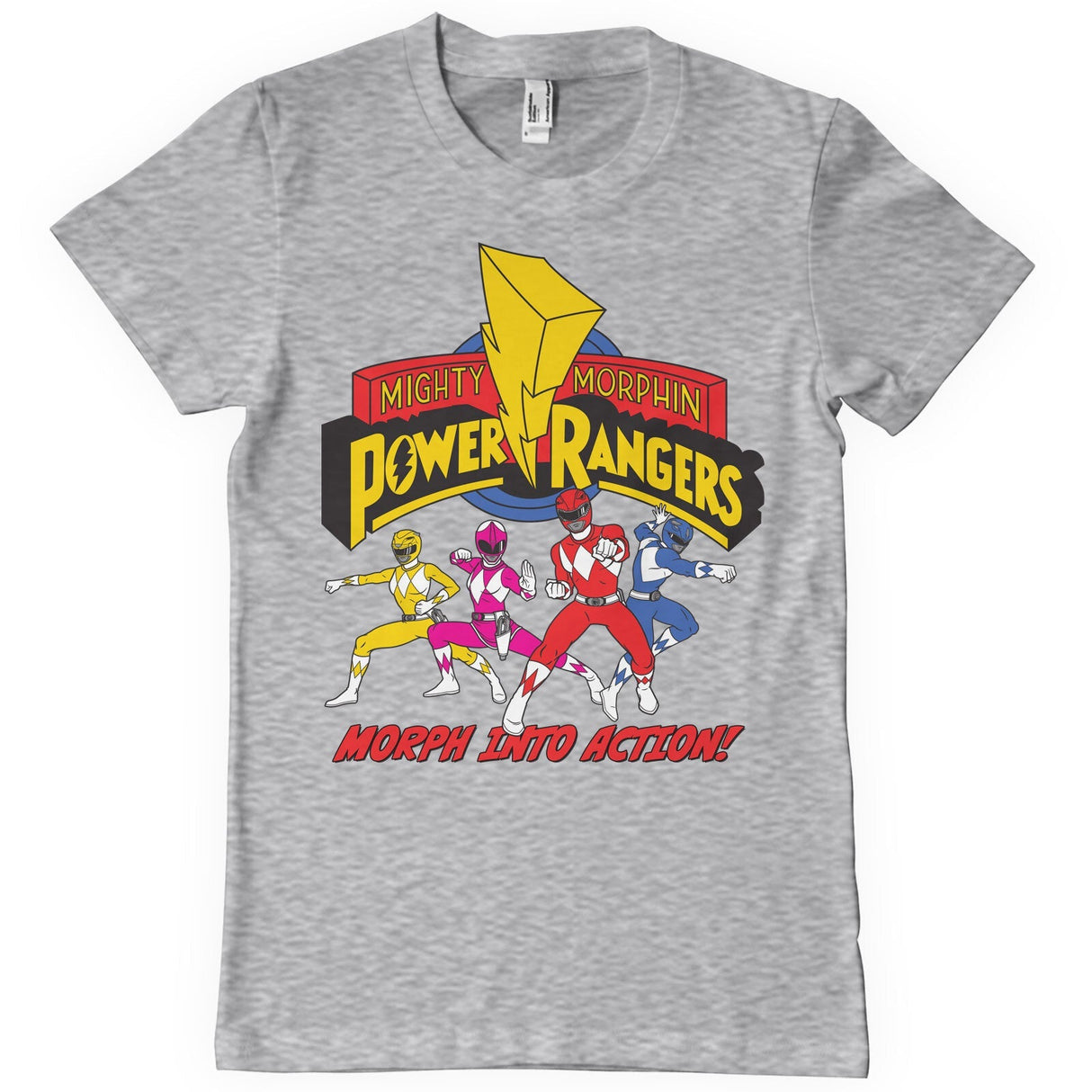 Power Rangers - Morph Into Action Mens T-Shirt