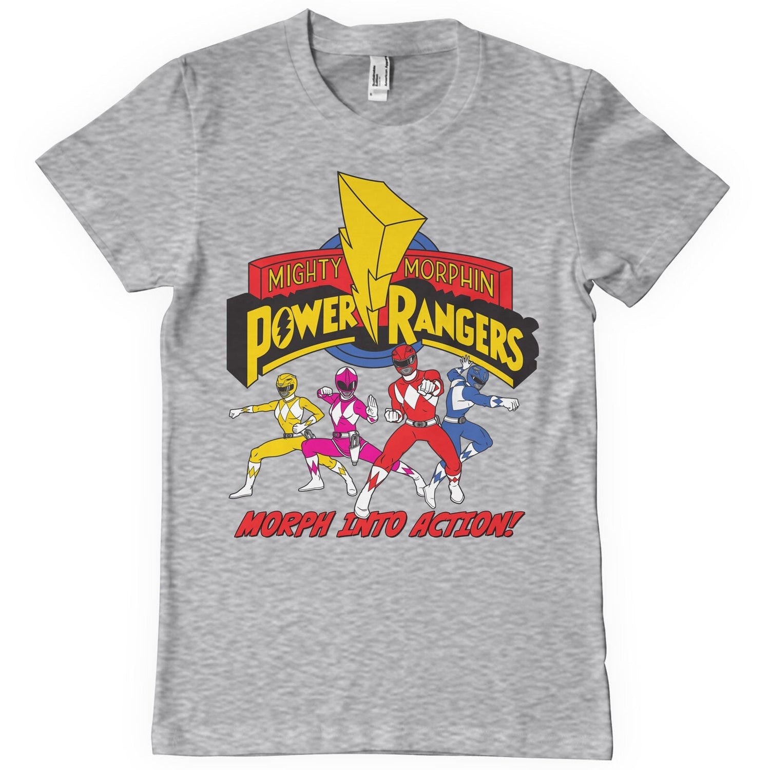 Power Rangers - Morph Into Action Mens T-Shirt