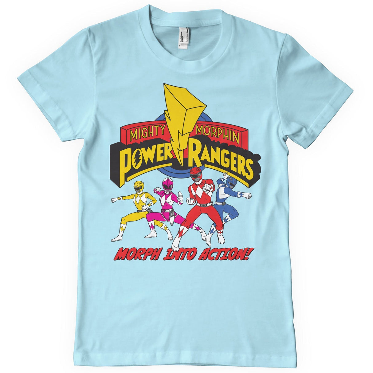 Power Rangers - Morph Into Action Mens T-Shirt