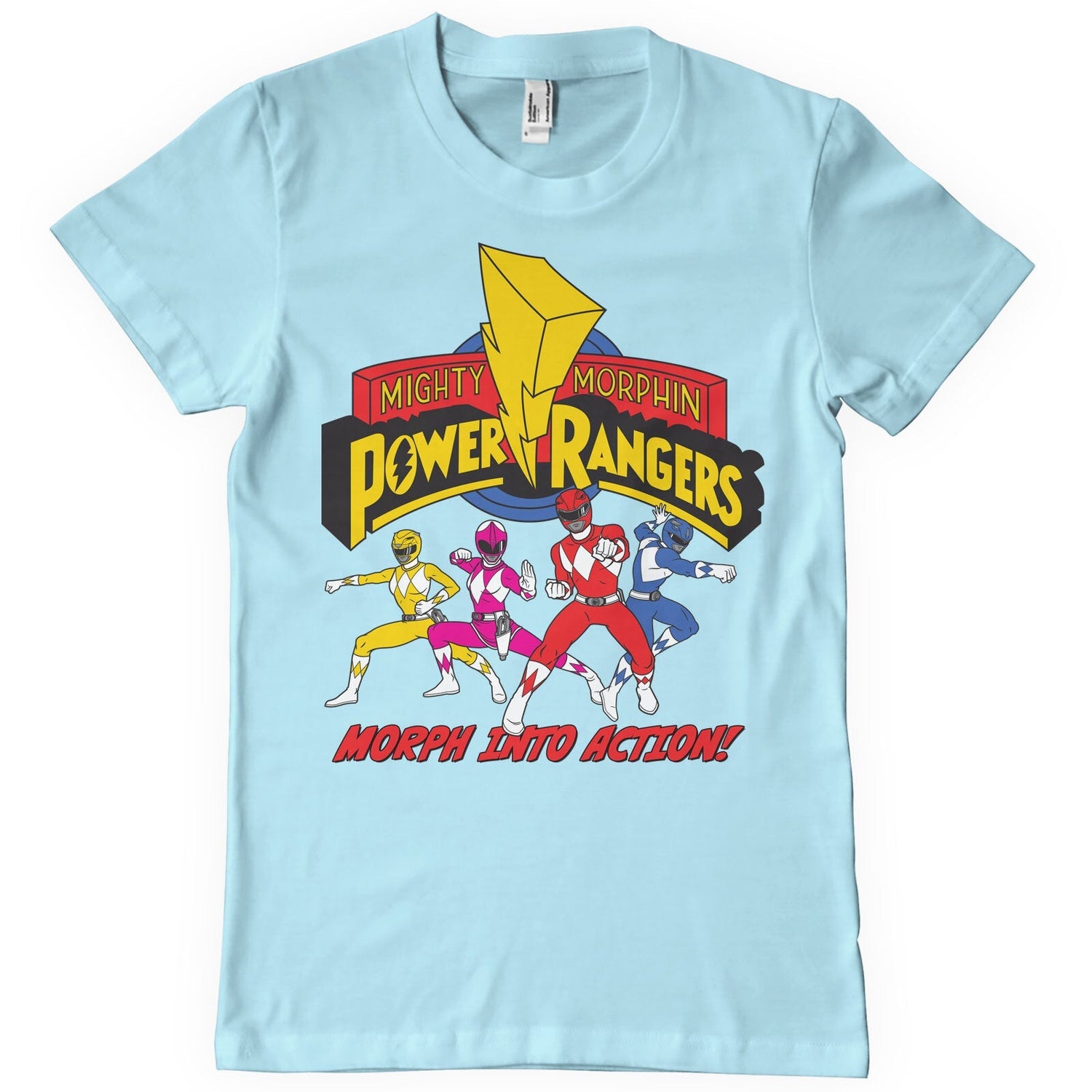 Power Rangers - Morph Into Action Mens T-Shirt
