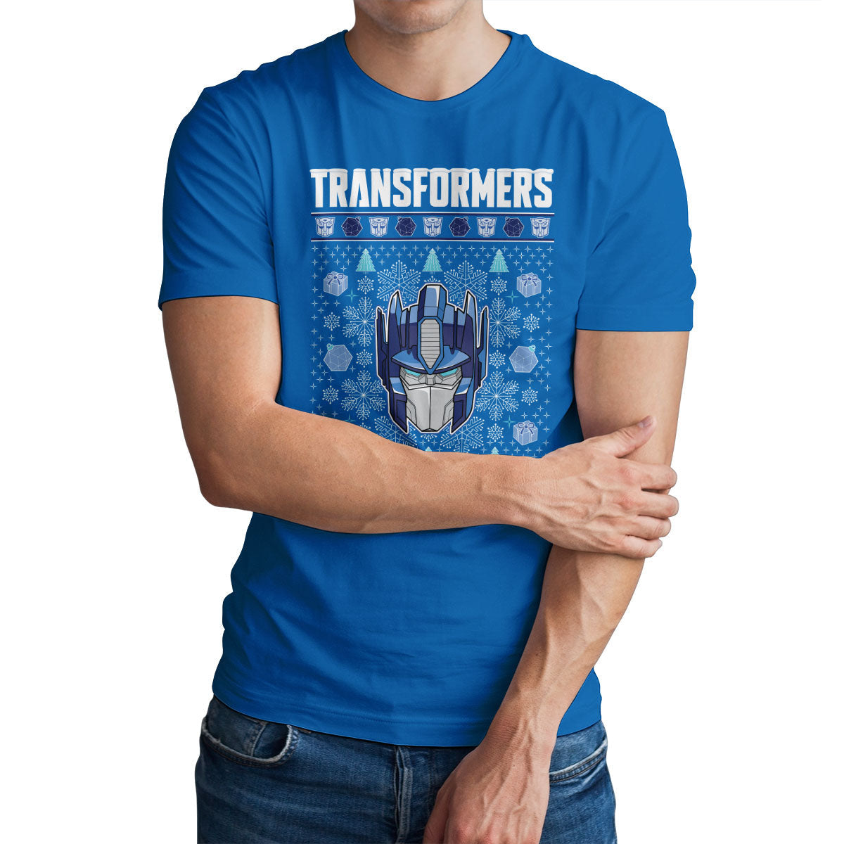 Transformers - Christmas Pattern Mens T-Shirt