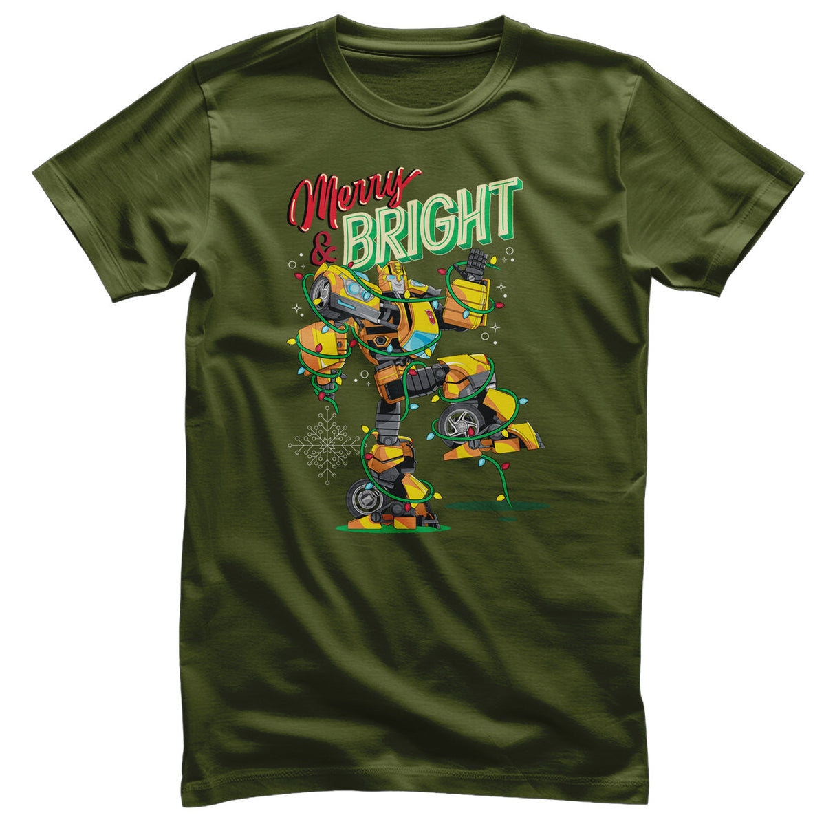 Transformers - Merry & Bright Bumblebee Mens T-Shirt