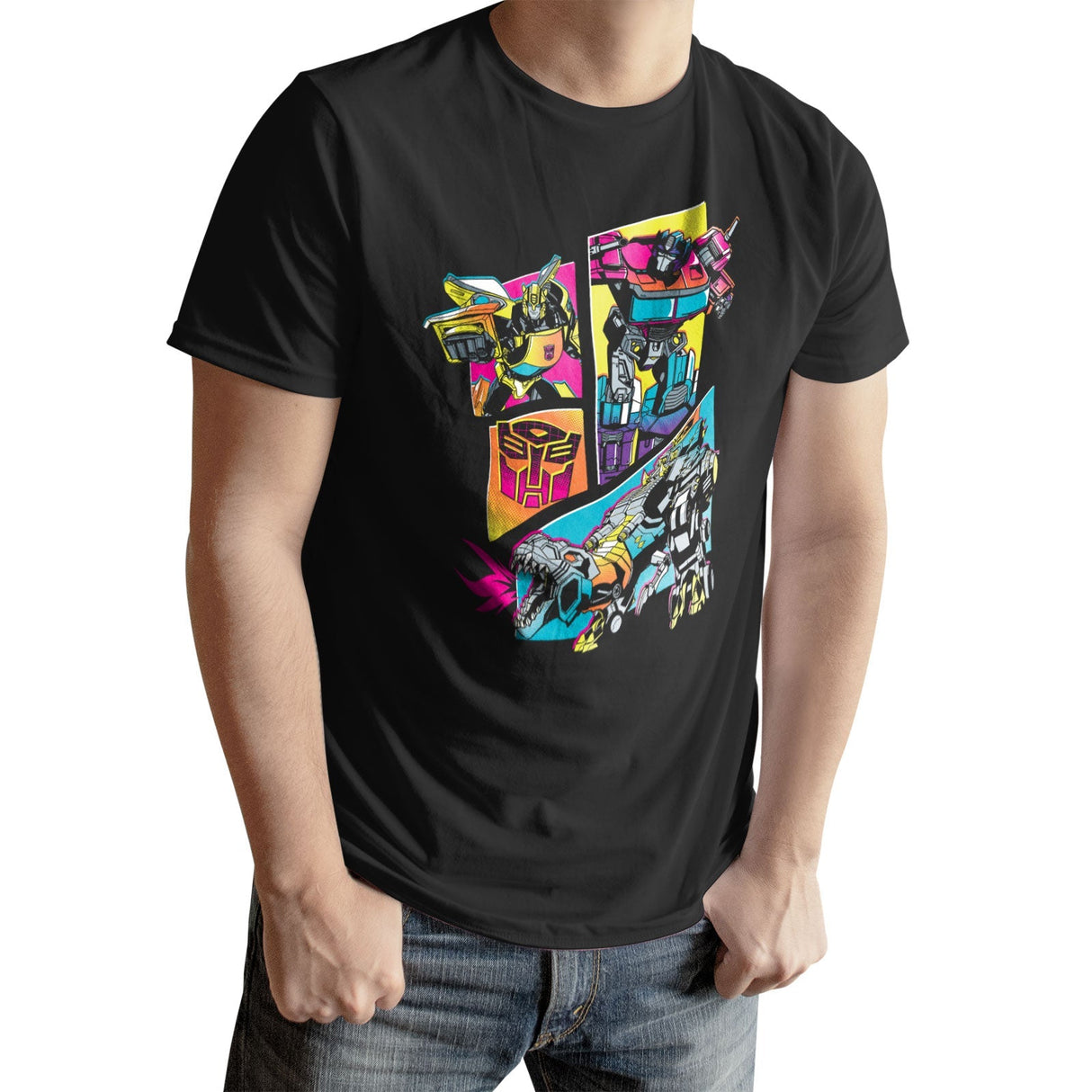 Transformers - Neon Retro Mens T-Shirt