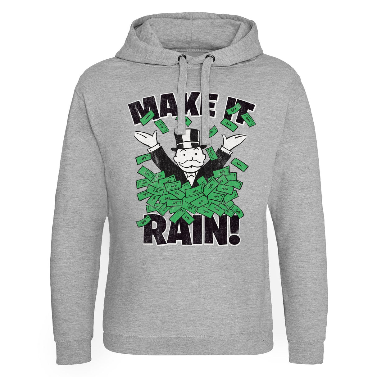 Monopoly - Make It Rain Epic Hoodie showcasing - Make It Rain design