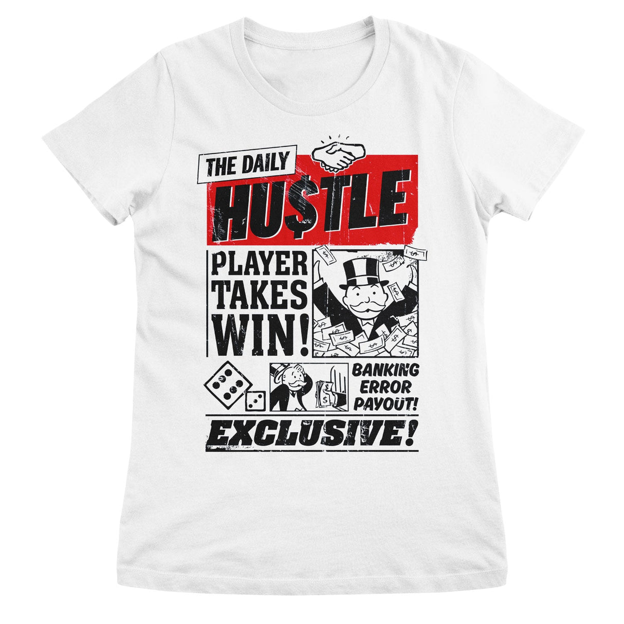 Monopoly - The Daily Hustle Girly Tee showcasing - The Daily Hustle design