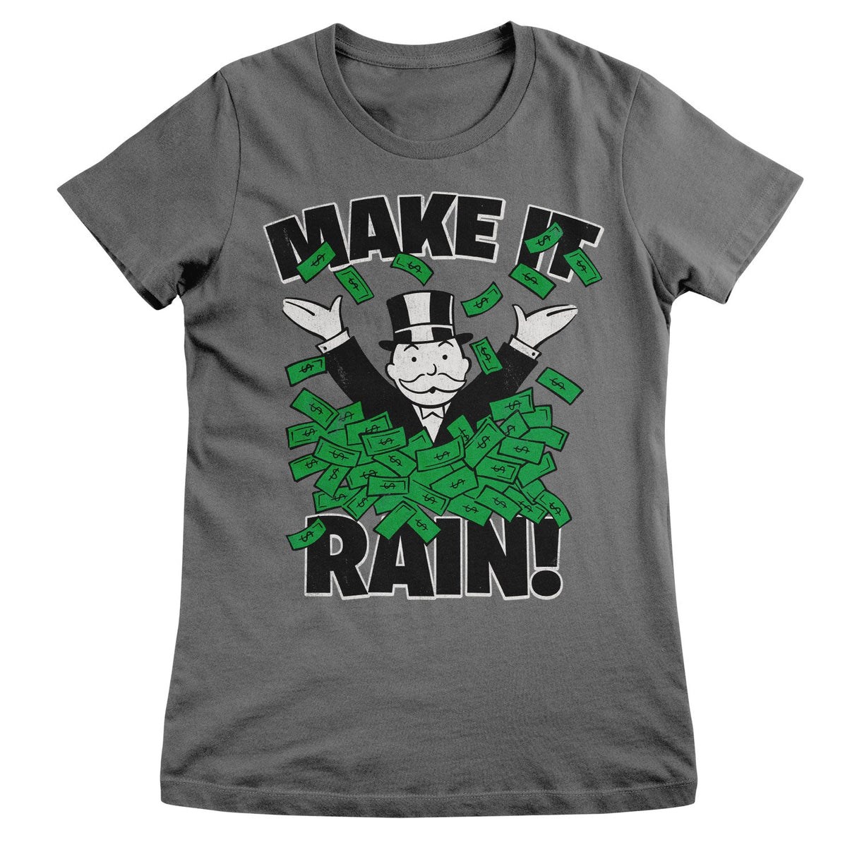 Monopoly - Make It Rain Girly Tee showcasing - Make It Rain design