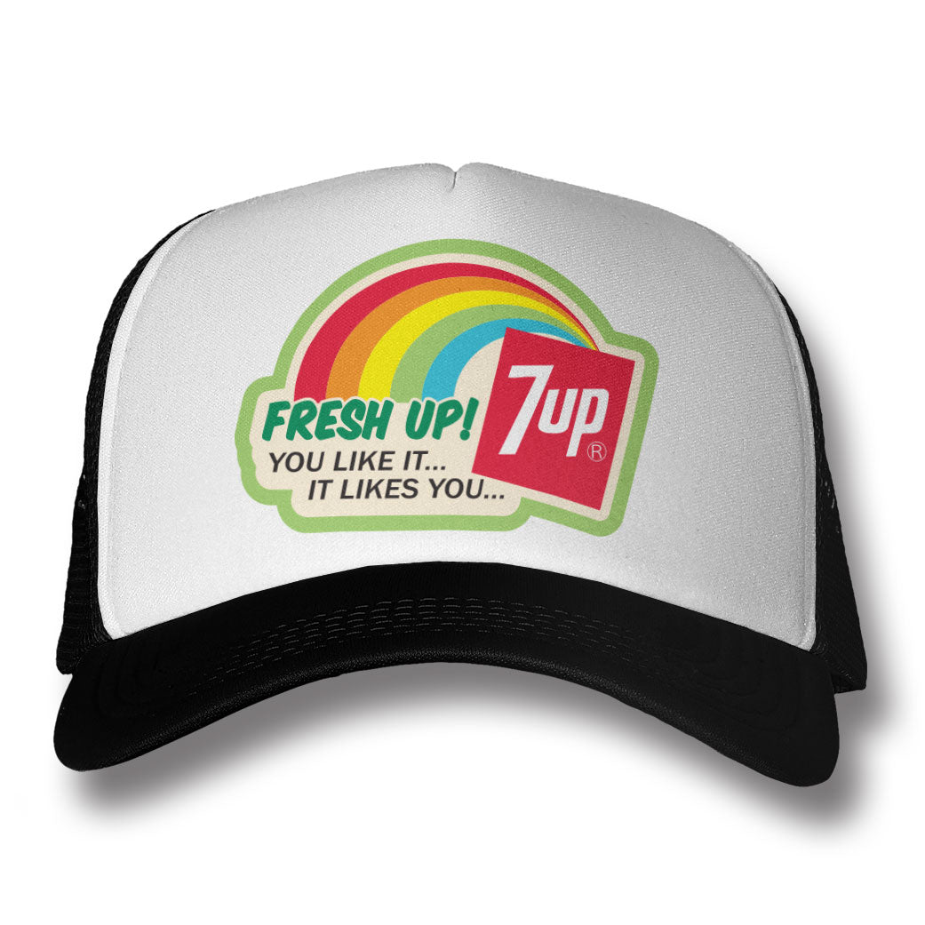 7-Up Fresh Up Trucker Cap showcasing 7-Up Fresh Up design