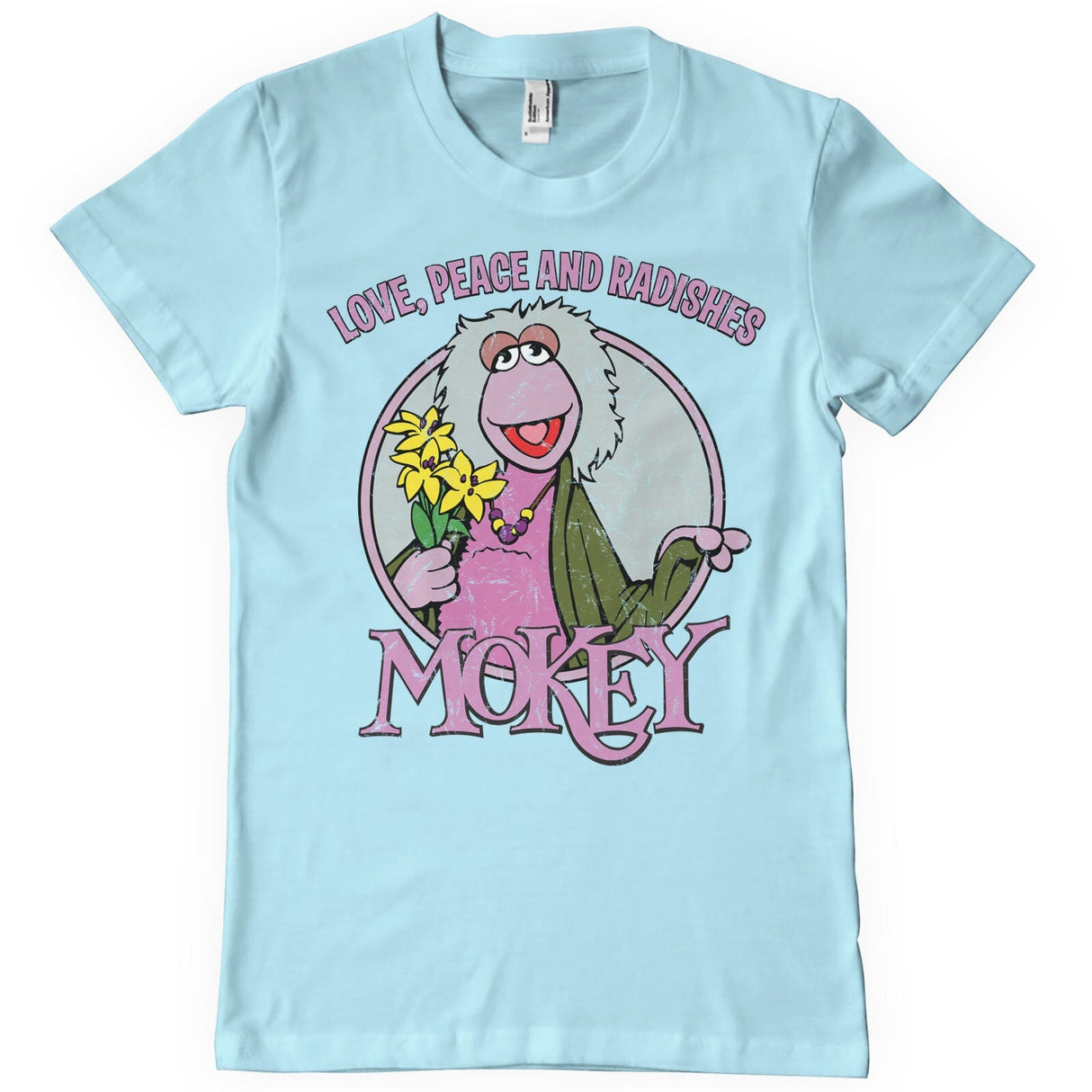 Fraggle Rock - Mokey - Love Peace and Radishes Mens T-Shirt