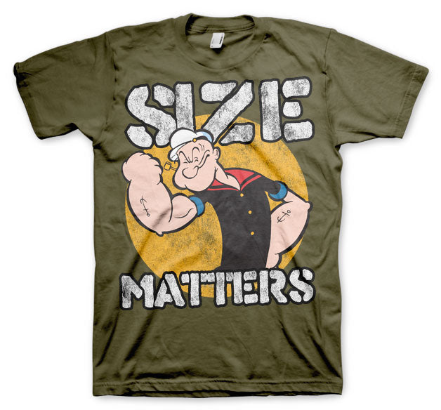 Popeye - Size Matters Mens T-Shirt
