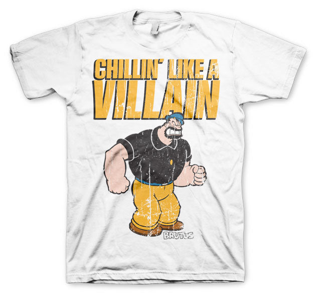 Popeye - Chillin'Like A Villain Mens T-Shirt