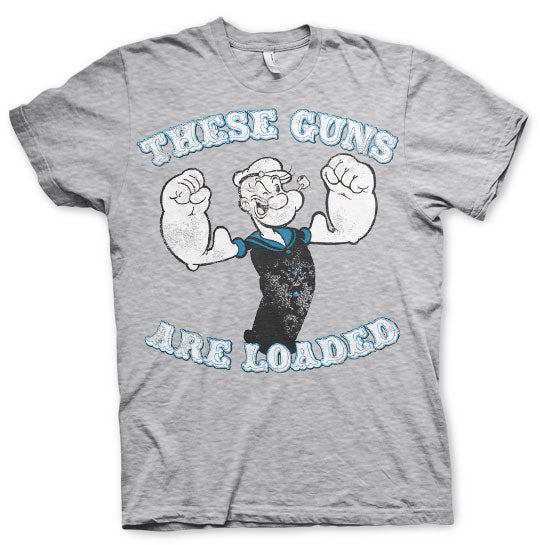 Popeye - These Guns Are Loaded Mens T-Shirt