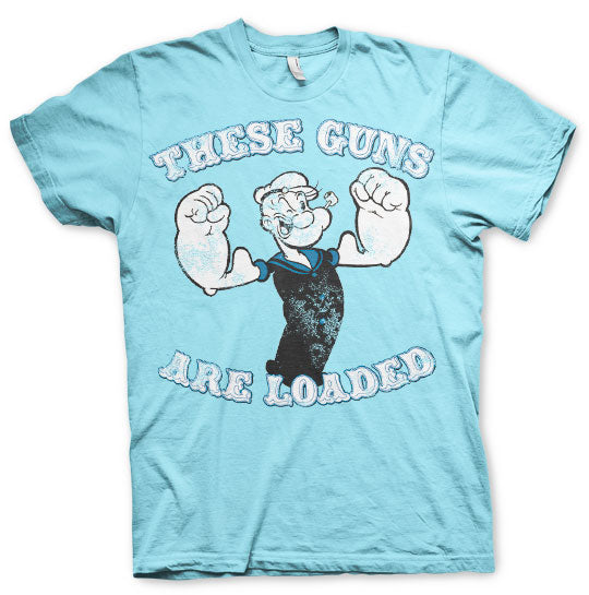 Popeye - These Guns Are Loaded Mens T-Shirt