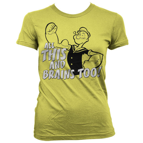 Popeye - All This And Brains Too Women T-Shirt