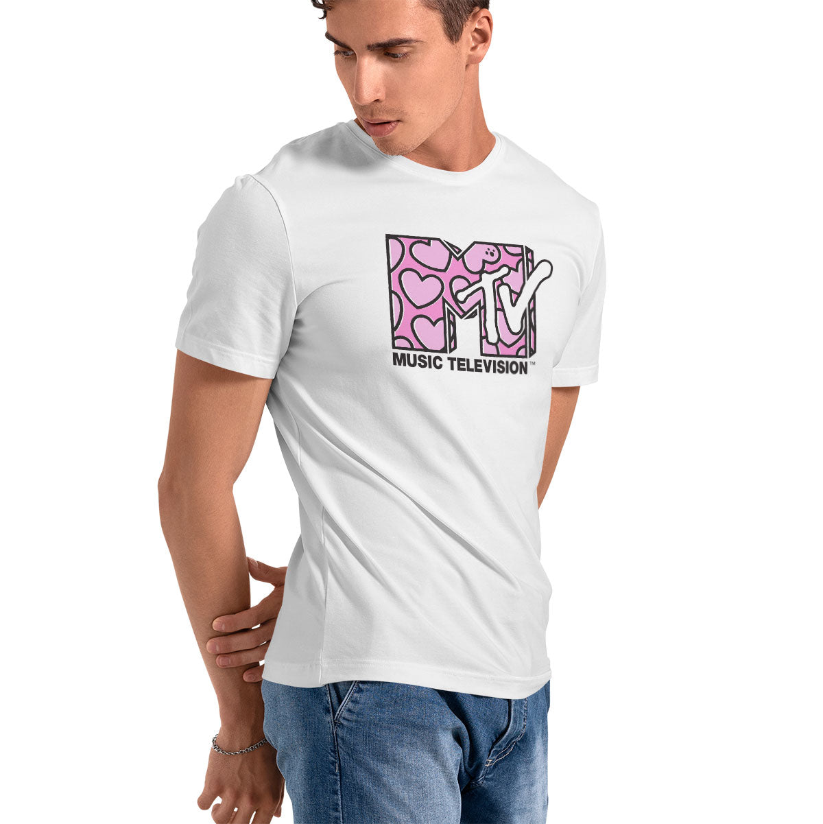 MTV - Heart Patter Logo Mens T-Shirt