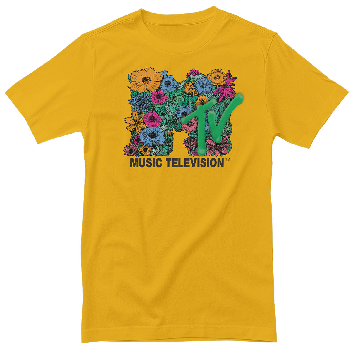 MTV - Flower Bouquet Logo Mens T-Shirt
