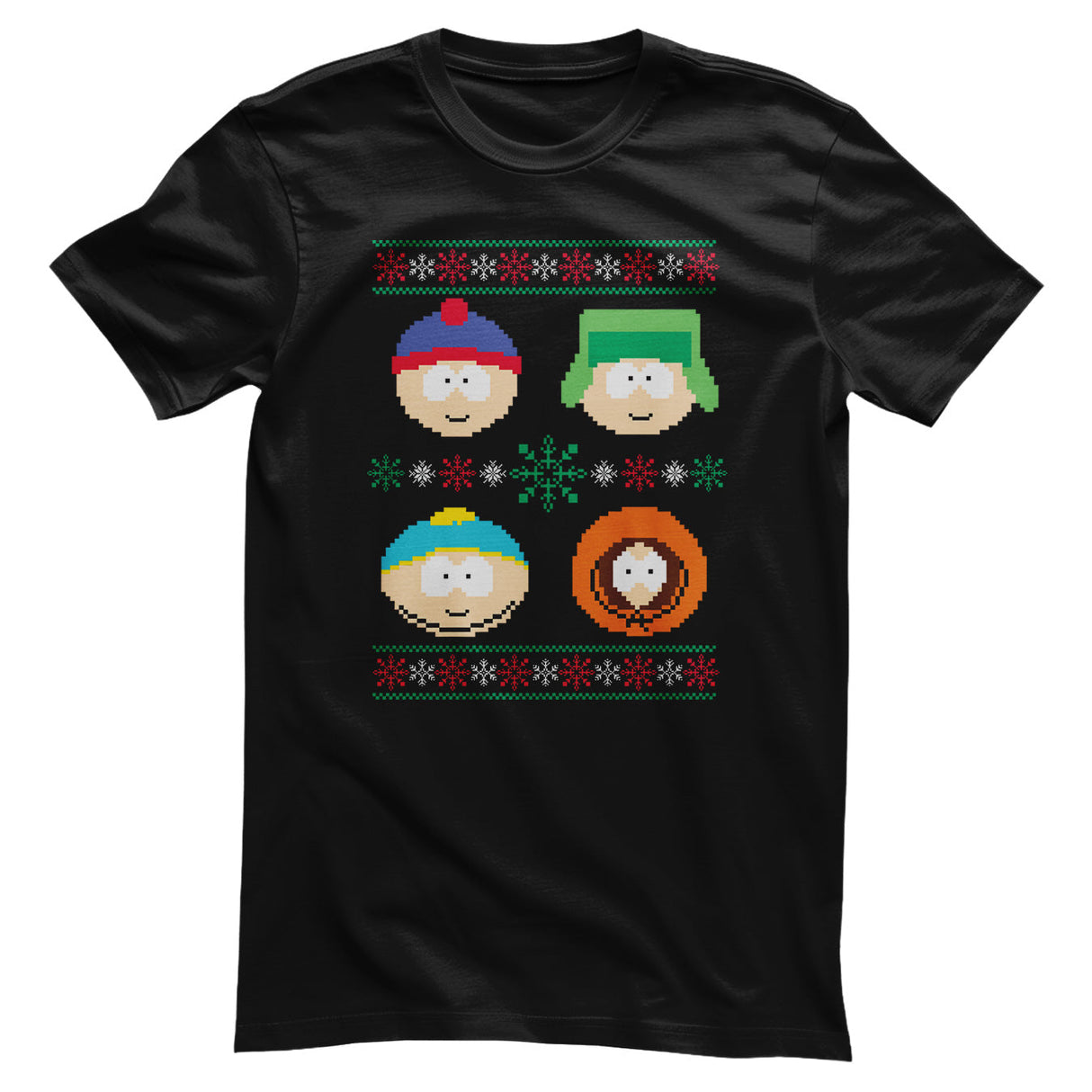 South Park - 8-bit Christmas Pattern Mens T-Shirt