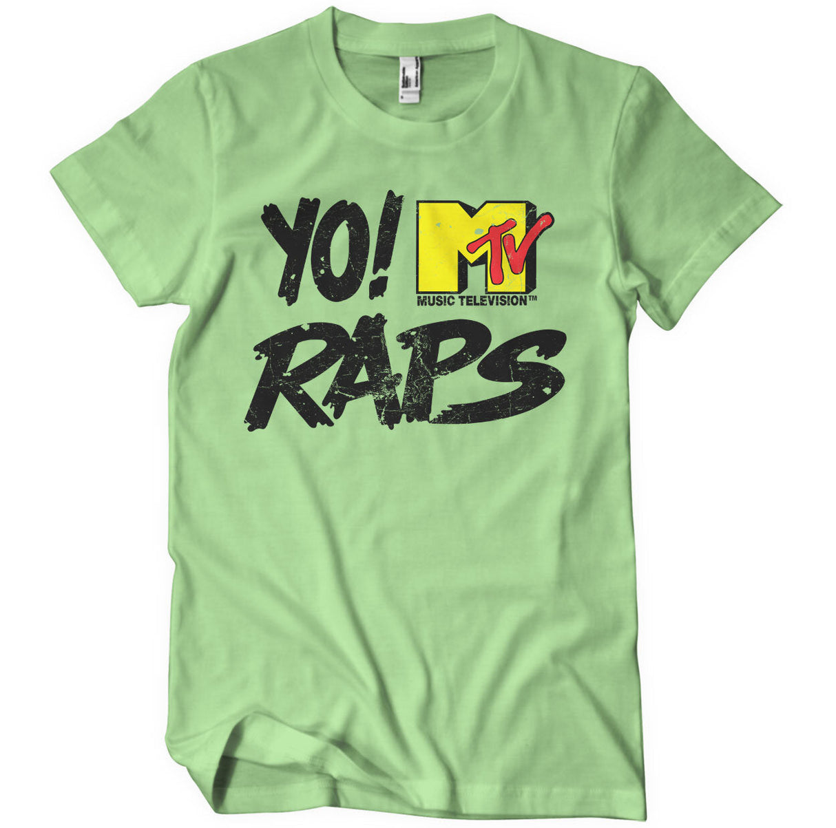 Yo! MTV Raps - Distressed Logo Mens T-Shirt