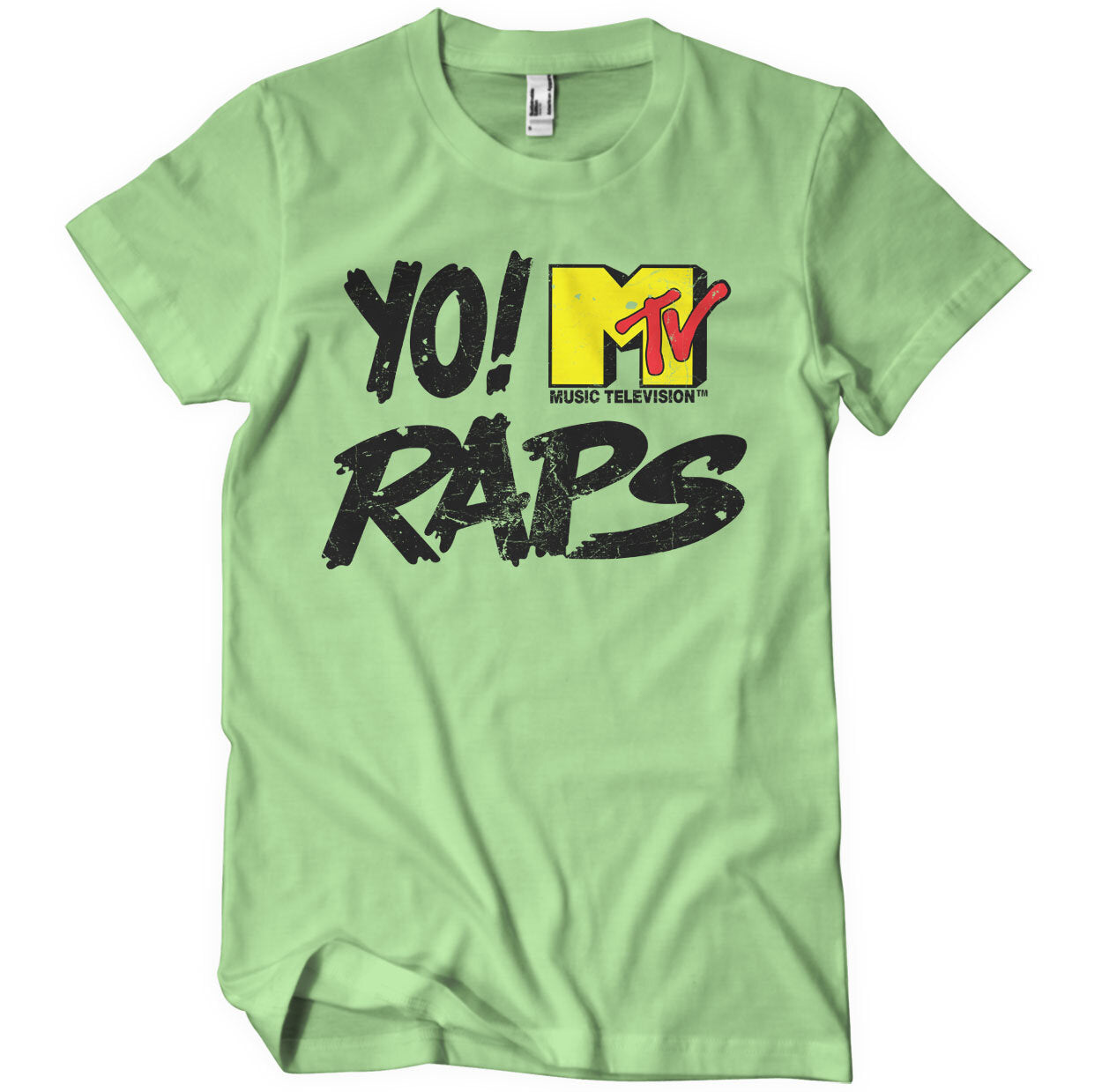 Yo! MTV Raps - Distressed Logo Mens T-Shirt