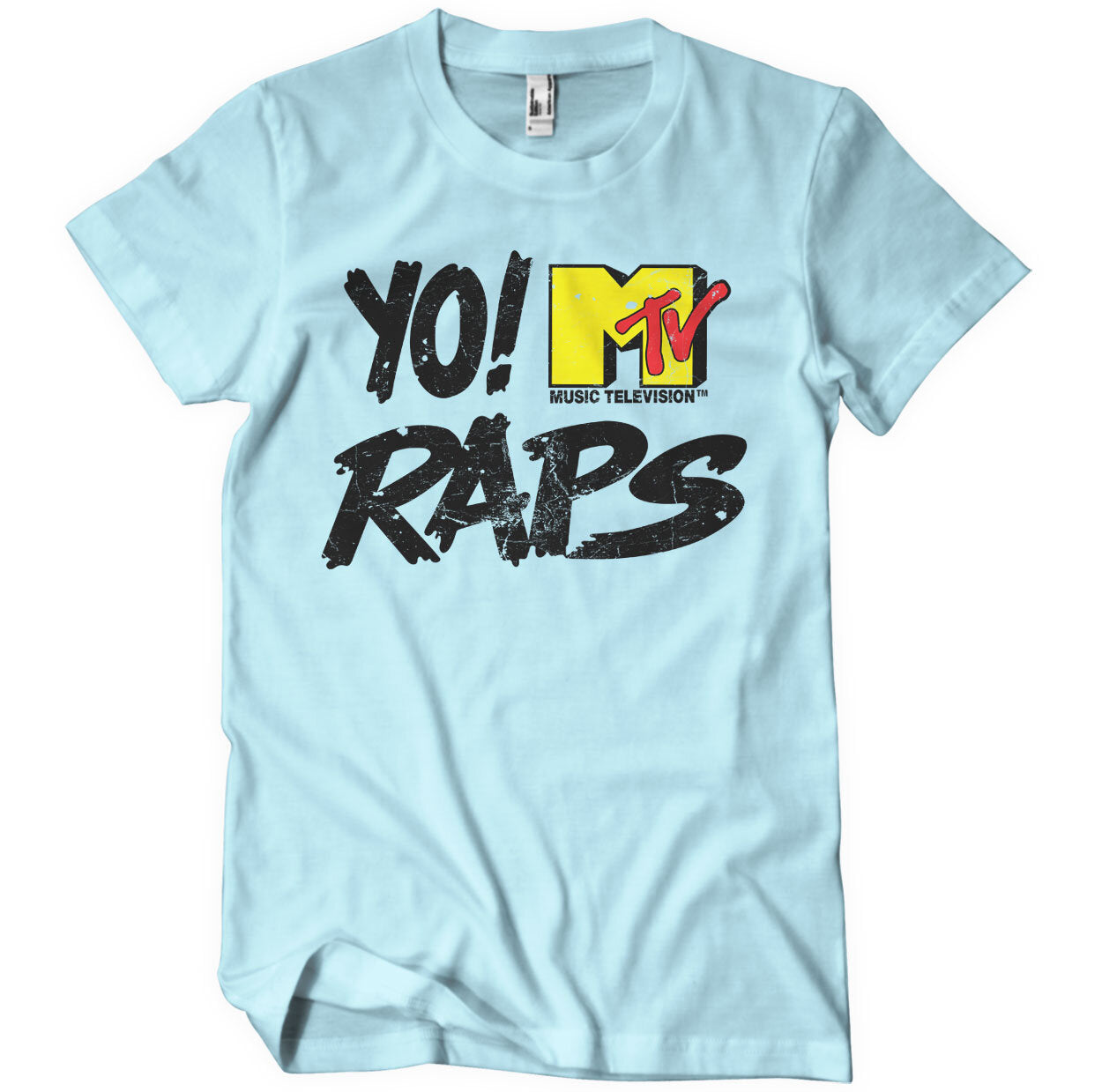 Yo! MTV Raps - Distressed Logo Mens T-Shirt