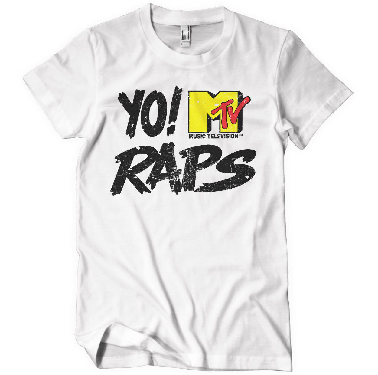 Yo! MTV Raps - Distressed Logo Mens T-Shirt