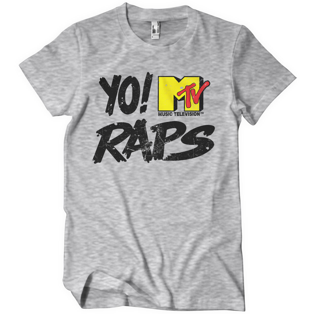 Yo! MTV Raps - Distressed Logo Mens T-Shirt